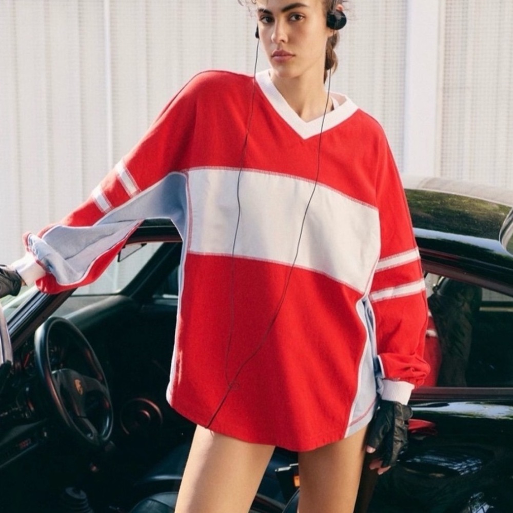 NEW Free People | FP Movement Rugby-Ready Layer in Winterberry Combo Sz Small‎
